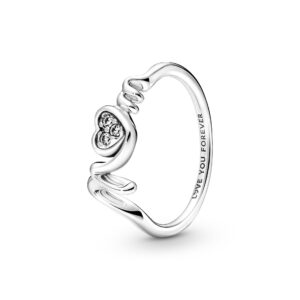 191149C01 Mom Pavé Heart Ring