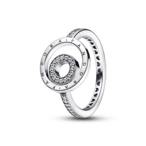 192316C01 Pandora Signature Logo Circles Pavé Ring