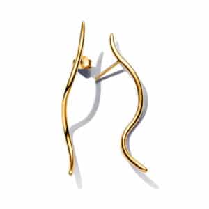 263287C00 Organically Shaped Wire Stud Earrings