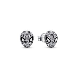 292354C01 Marvel Spider-Man Mask Pavé Stud Earrings