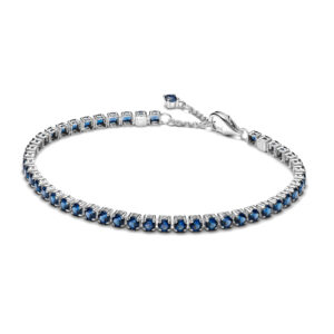 591469C02 Sterling silver  Man-made crystal Blue