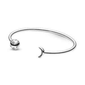 599120C01-1 Pandora Moments Moon & Star Open Bangle