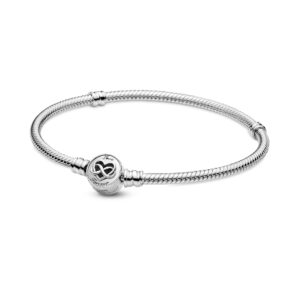599365C00-19 Pandora Moments Heart Infinity Clasp Snake Chain Bracelet