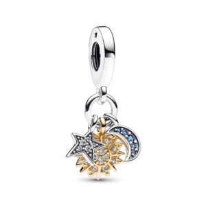 762676C01 Two-tone Celestial Triple Dangle Charm