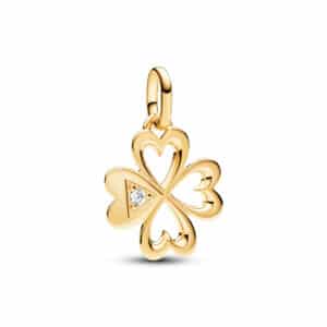 763034C01 Pandora ME Heart Four-leaf Clover Medallion Charm
