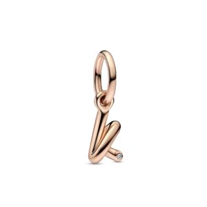 782460C01 Letter k Script Alphabet Dangle Charm