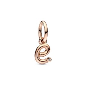 782463C01 Letter e Script Alphabet Dangle Charm