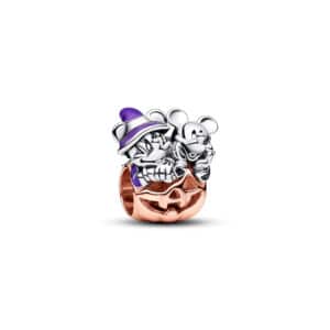 782816C01 Disney Mickey Mouse & Minnie Mouse Halloween Pumpkin Charm
