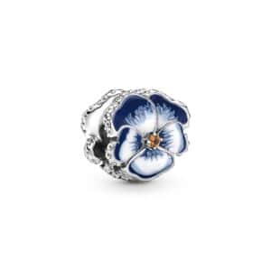 790777C02 Blue Pansy Flower Charm