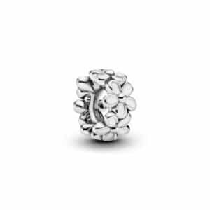 791495EN12 White Daisy Flower Spacer Charm
