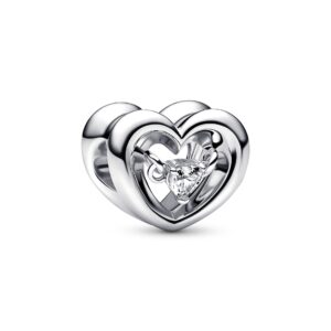 792493C01 Radiant Heart & Floating Stone Charm