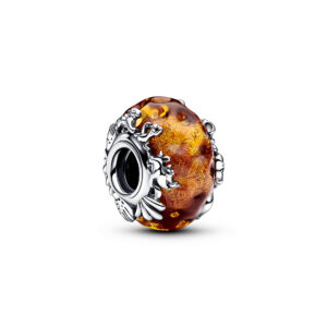 793252C00 Disney The Lion King Charm with glitter aventurine and burnt orange Murano glass