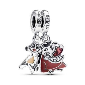 793357C01 Disney The Lion King Timon and Pumbaa Splittable dangle with multi color enamel