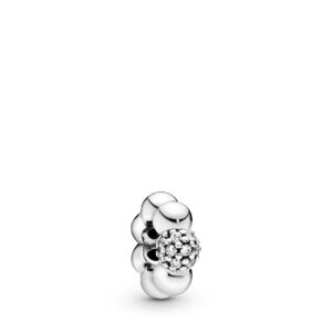798310CZ Polished & Pavé Bead