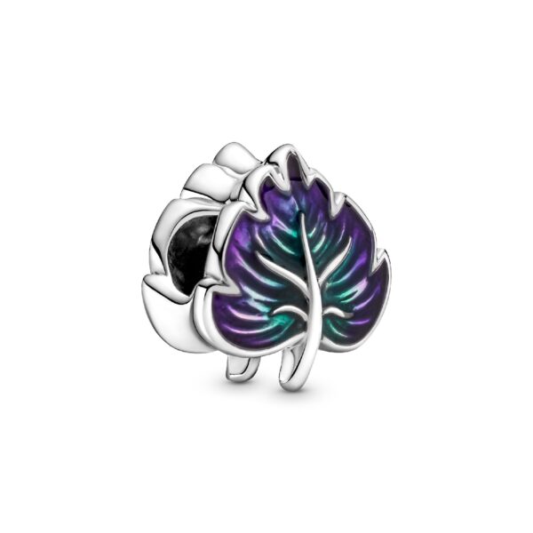 799542C01 Purple & Green Leaf Charm
