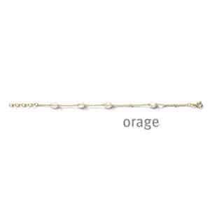 ARMBAND  Orage  BA126-19 brass - verguld geel  Parel    .