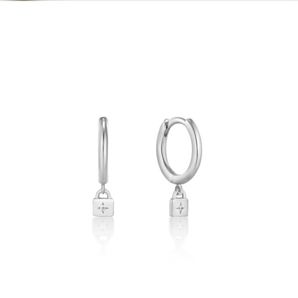 OORBELLEN  ANIA HAIE  UNDER LOCK & KEY  silver