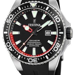 FESTINA F20664-3 met stalen kast en band rubber