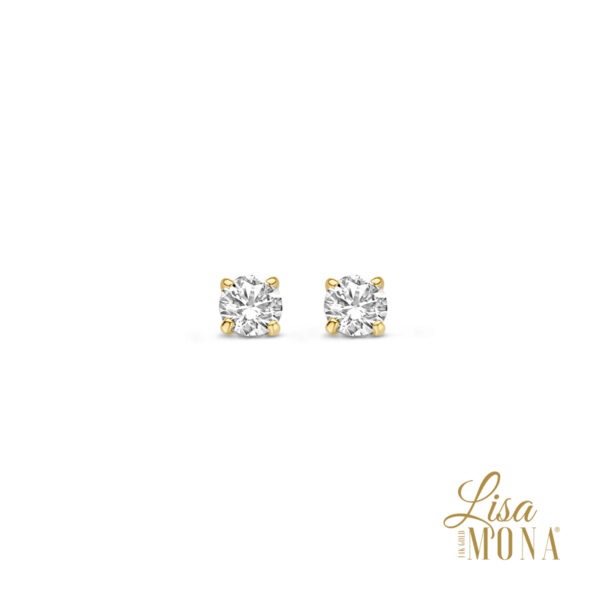OORBELLEN    Lisa MONA  4-griffe cz 3 mm