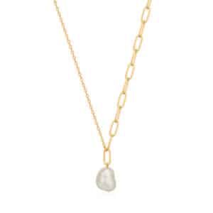 COLLIER  ANIA HAIE  PEARL OF WISDOM shiny gold 45-50 cm