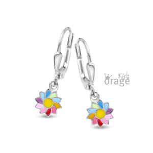 OORBELLEN    Orage Kids  K2732 zilver 925 rhod  emaille    multicolor