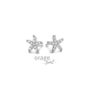 OORBELLEN    Orage TeenZ  T424 zilver 925 rhod  zirconium    .