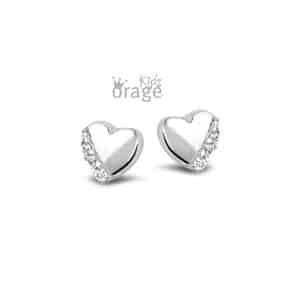 OORBELLEN  Orage Kids  K2583 zilver 925 rhod  zirconium    kleurloos
