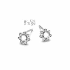 OORBELLEN    Orage Kids  K2504 zilver 925 rhod  zirconium    .
