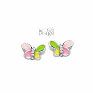 OORBELLEN    Orage Kids  K2512 zilver 925 rhod  zirconium    multicolor