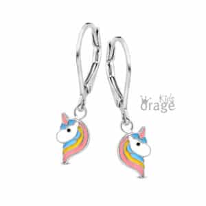 OORBELLEN    Orage Kids  K2702 zilver 925 rhod  emaille    multicolor