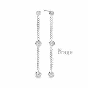 OORBELLEN    Orage Kids  K2982 zilver 925 rhod  zirconium    kleurloos