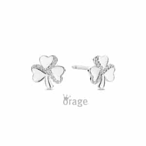 OORBELLEN    Orage Kids  K3000 zilver 925 rhod  zirconium    kleurloos