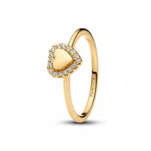 163801C01 Engravable Heart Halo Ring