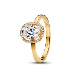163802C01 Oval Sparkling Halo Ring
