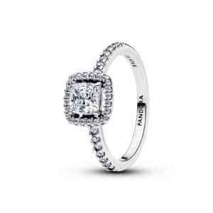 193555C02 Sparkling Square Halo Ring