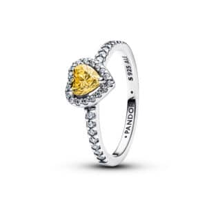 198421C06 Sparkling Elevated Heart Ring