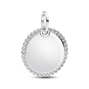 394007C01 Engravable Round Tag Pendant