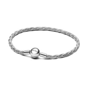 593757C00 Round Pandora Clasp Twisted Snake Chain