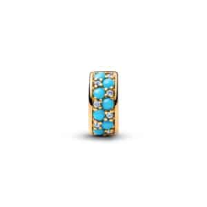 763902C01 Aqua Blue Clip Charm