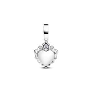 793765C01 Sparkling Heart Double Dangle Charm