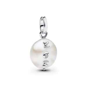 793783C01 Treated Freshwater Cultured Baroque Pearl Mum Dangle Charm