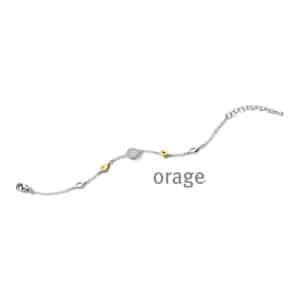 ARMBAND  Orage  BB065-19 zilver 925 rhod - bicolor geel  zirconium    kleurloos