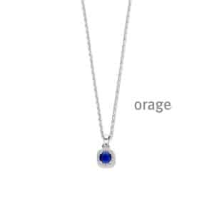 COLLIER  Orage  BB044-45 zilver 925 rhod  zirconium    kleurloos blauw
