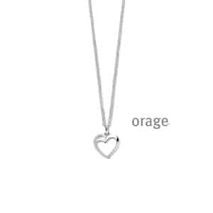 COLLIER  Orage  BA202-45 zilver 925 rhod  zirconium    kleurloos