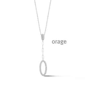 COLLIER  Orage  BB323-45 zilver 925 rhod  zirconium    kleurloos