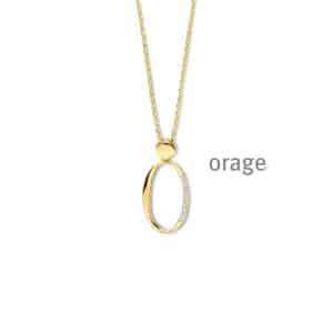 COLLIER  Orage  BB134-45 brass - verguld geel  zirconium    kleurloos