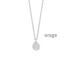 COLLIER  Orage  BB084-45 zilver 925 rhod  zirconium    kleurloos