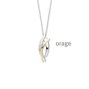 COLLIER  Orage  BB081-45 zilver 925 rhod - bicolor geel  geen stenen    .