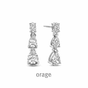 OORBELLEN    Orage  BA064 zilver 925 rhod  zirconium    kleurloos