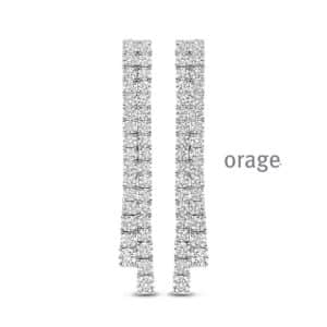 OORBELLEN    Orage  BB020 zilver 925 rhod  zirconium    kleurloos